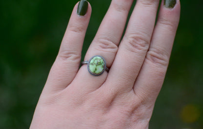 Sonoran Gold Turquoise Twig Ring - Size 8